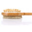 Bamboo Dual Head Bath Brush and Massager - closeup