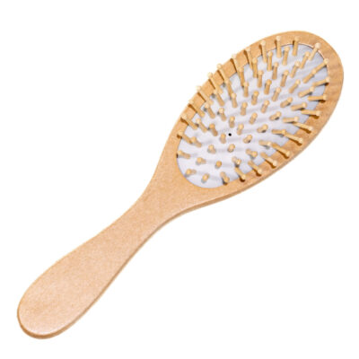 medium oval wood hair brush